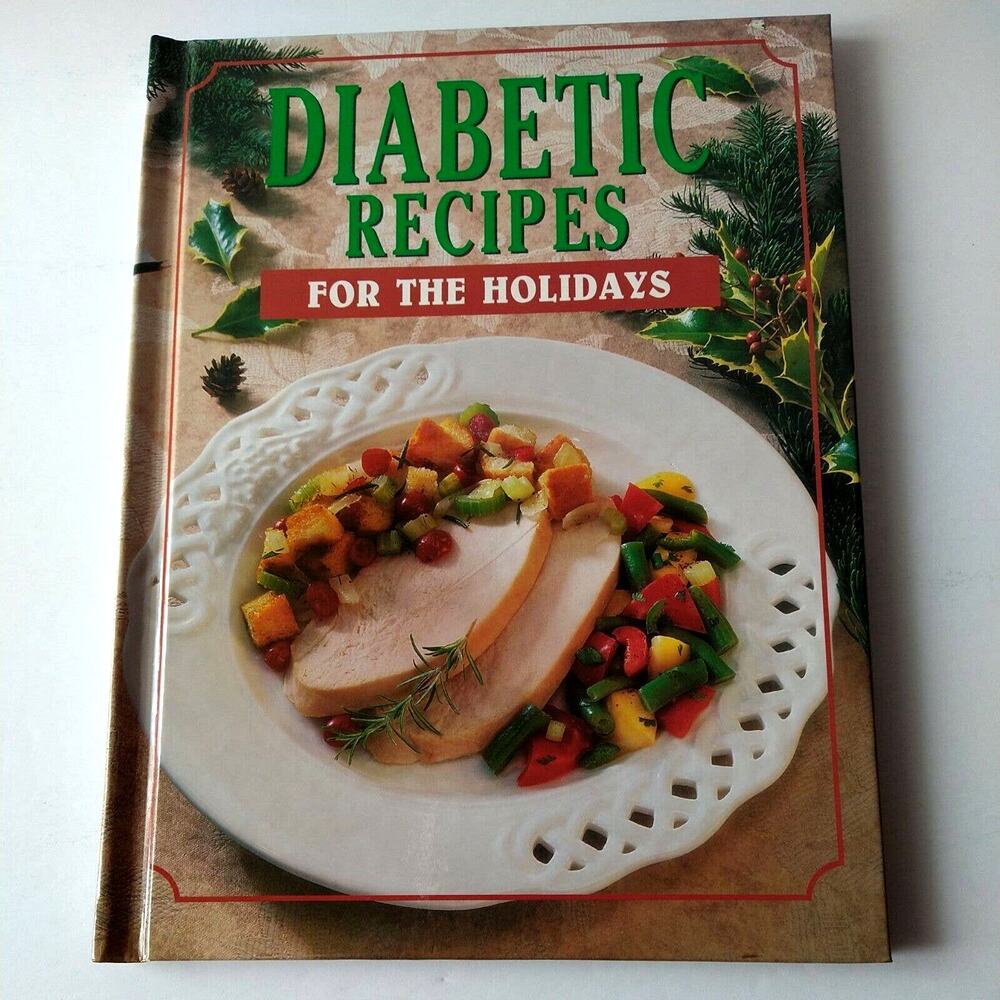 Diabetic Recipes For the Holidays Hardcover Cookbook Vtg 1998‎